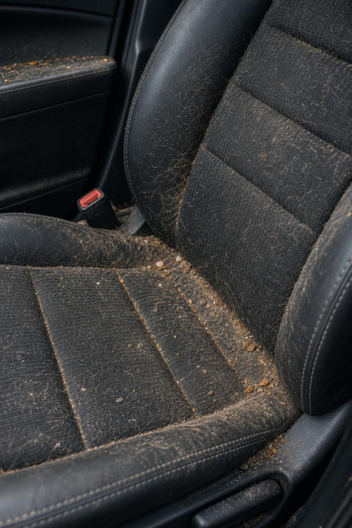 Cordless car vacuum in use