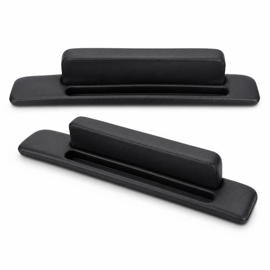 VoltDesk PU leather car seat gap fillers 2-pack on white background