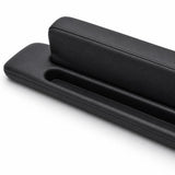 Close-up of the storage slot and stitching on the VoltDesk seat gap filler