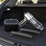 VoltDesk car cleaning kit arranged in an open car trunk