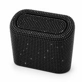 VoltDesk car trash can — Black Stone rhinestone crystal