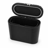 VoltDesk car trash can with lid open showing inner liner